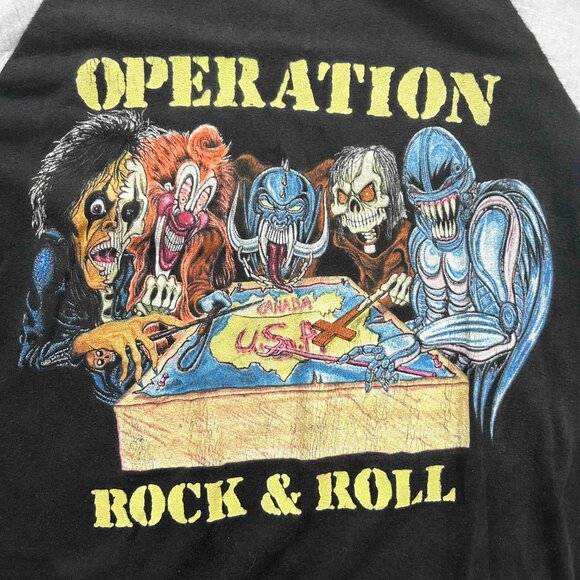 RARE Vintage 1991 Judas Priest Tour Baseball Tee - Picture 3 of 6